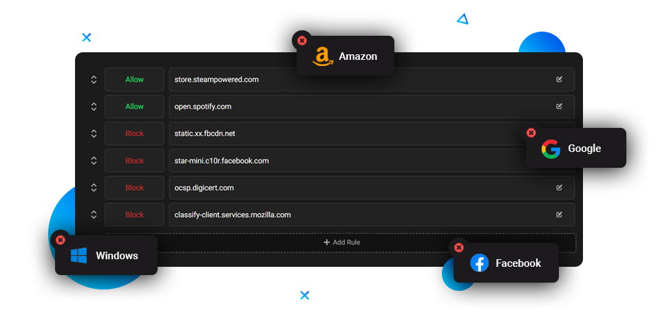 Manually allow ord block connections in portmaster